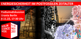Panel discussion "Energiesicherheit im postfossilen Zeitalter" on Nov 9