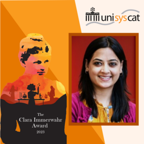 Reshma R Rao UniSysCat: And the Clara Immerwahr Award winner is: Dr. Reshma Rao!