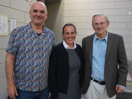 f.r.t.l.: Prof. Szostak, UniSysCat Vice Spokesperson Prof. Mroginski, Prof. Drieß
